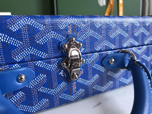 Goyard original canvas grand hotel trunk bag GY0036 blue