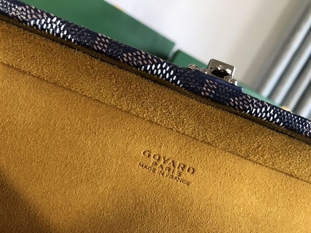 Goyard original canvas grand hotel trunk bag GY0036 navy blue