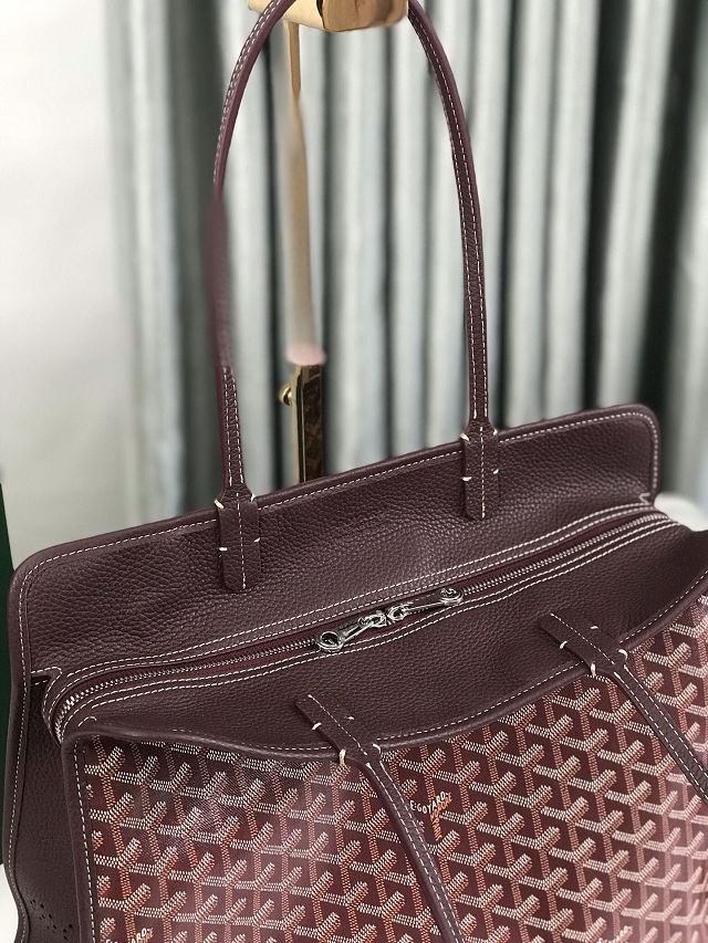 Goyard original canvas hardy PM bag GY0051 burgundy