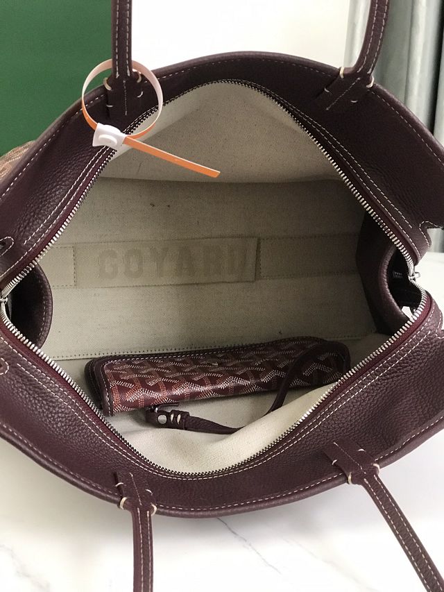 Goyard original canvas hardy PM bag GY0051 burgundy