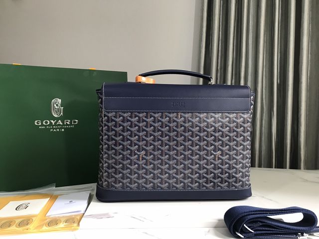 Goyard original canvas messenger bag PM GY0052 navy blue