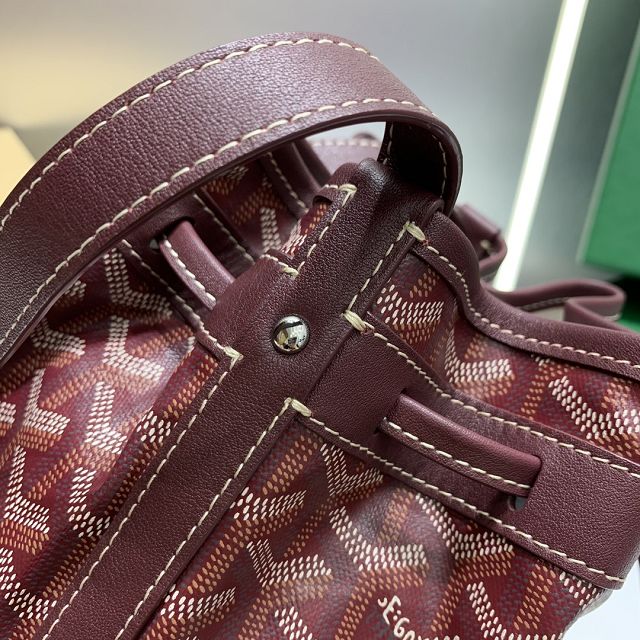 Goyard original canvas petit flot bucket bag GY0054 burgundy