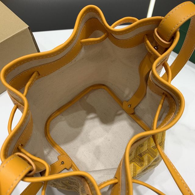 Goyard original canvas petit flot bucket bag GY0054 yellow
