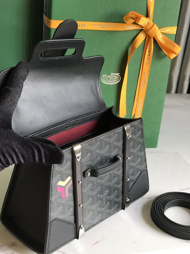 Goyard original canvas saigon structure mini bag GY0009 black