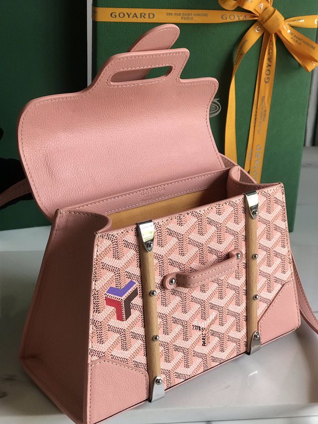 Goyard original canvas saigon structure mini bag GY0009 pink