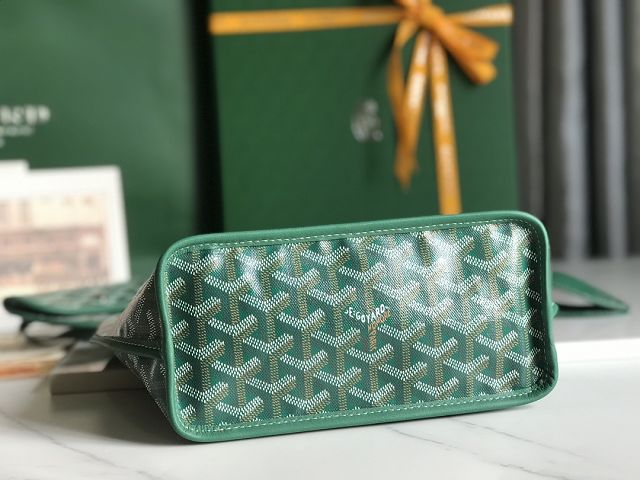 Goyard original calfskin&canvas reversible anjou mini bag GY0086 green