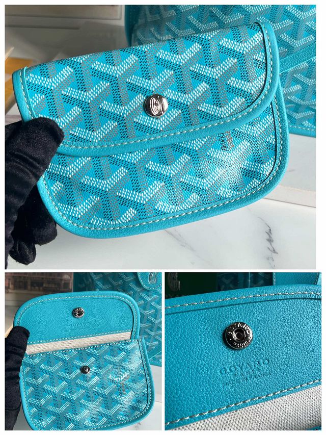 Goyard original calfskin&canvas reversible anjou mini bag GY0086 sky blue