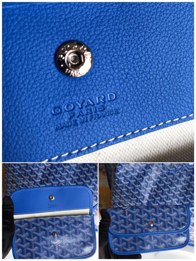 Goyard original calfskin&canvas reversible anjou GM bag GY0088 blue