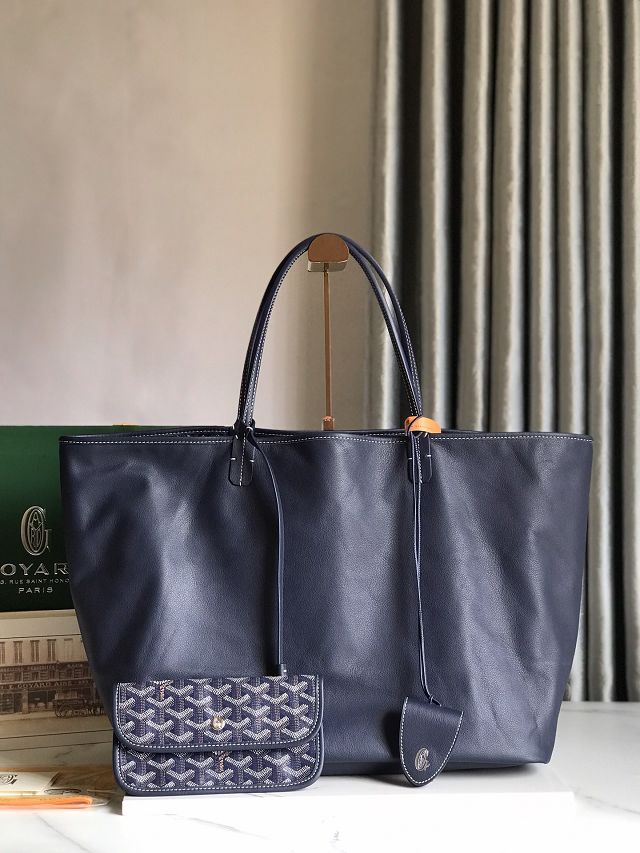 Goyard original calfskin&canvas reversible anjou GM bag GY0088 navy blue