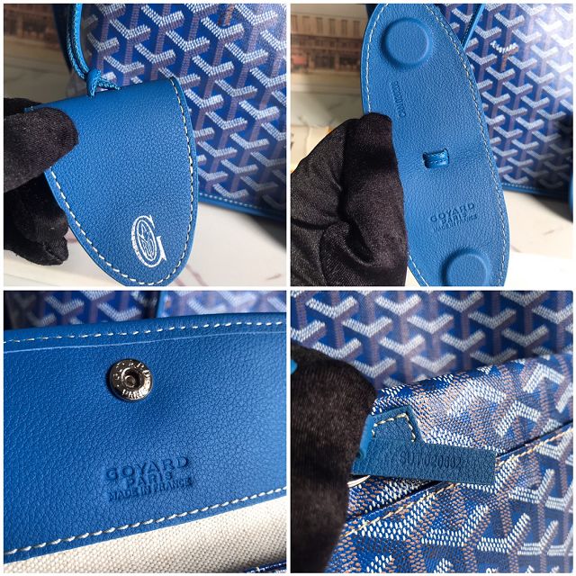 Goyard original calfskin&canvas reversible anjou PM bag GY0087 blue