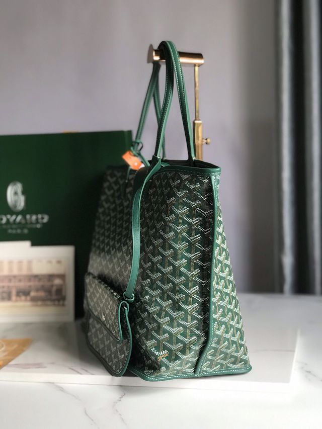 Goyard original calfskin&canvas reversible anjou PM bag GY0087 green