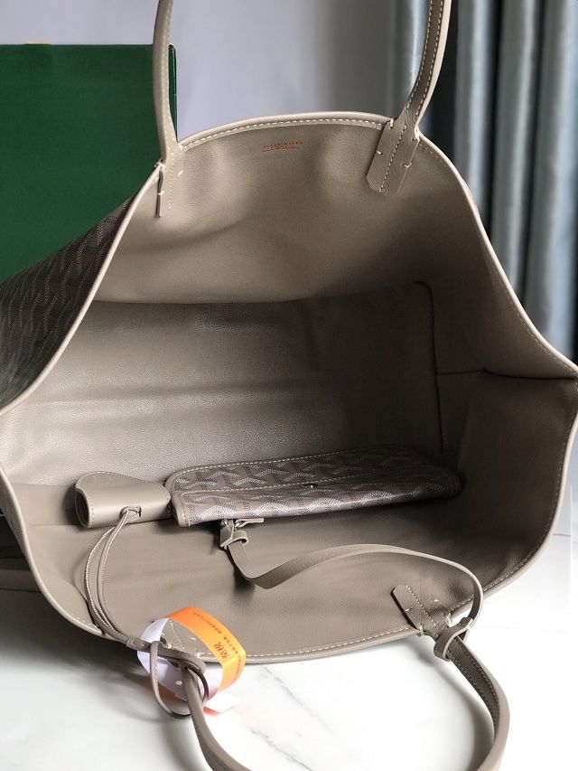Goyard original calfskin&canvas reversible anjou PM bag GY0087 light grey