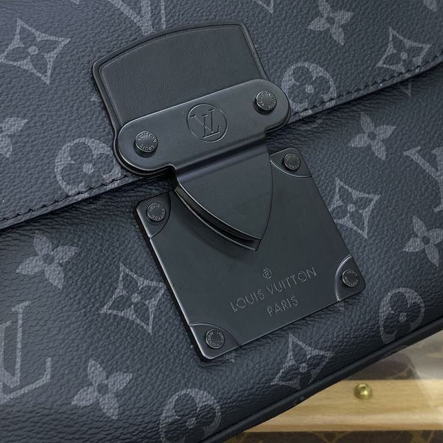 Louis vuitton original monogram eclipse s lock messenger bag m45805