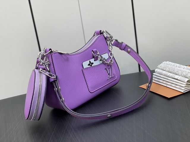 Louis vuitton original epi leather marellini bag M22653 purple
