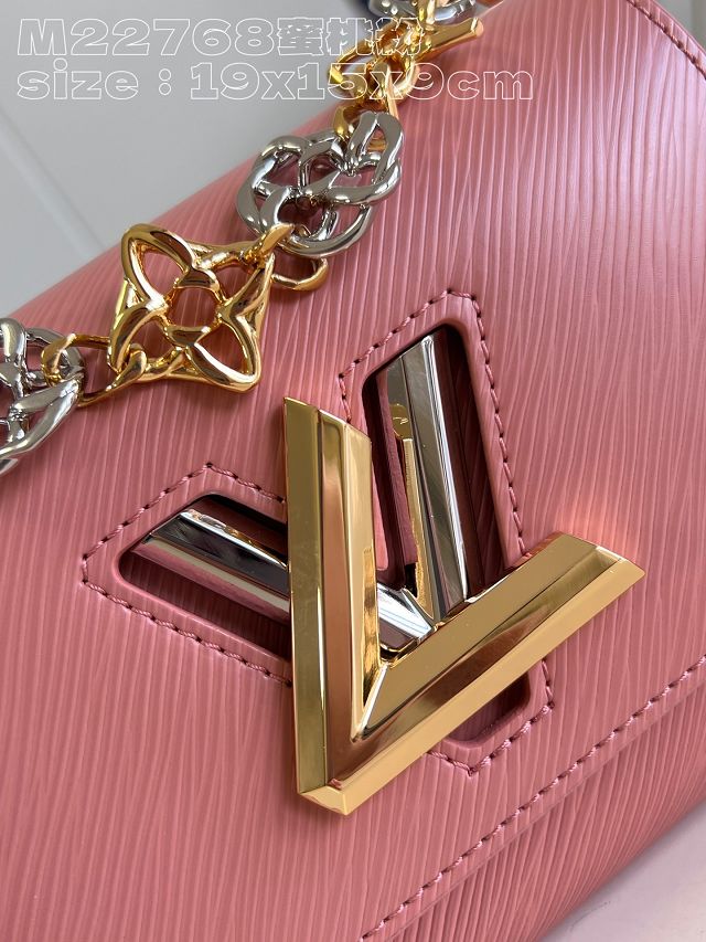 Louis vuitton original epi leather twist pm M23074 pink