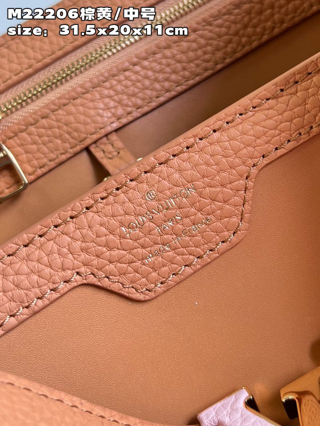 Louis vuitton original calfskin capucines mm handbag M20704 brown