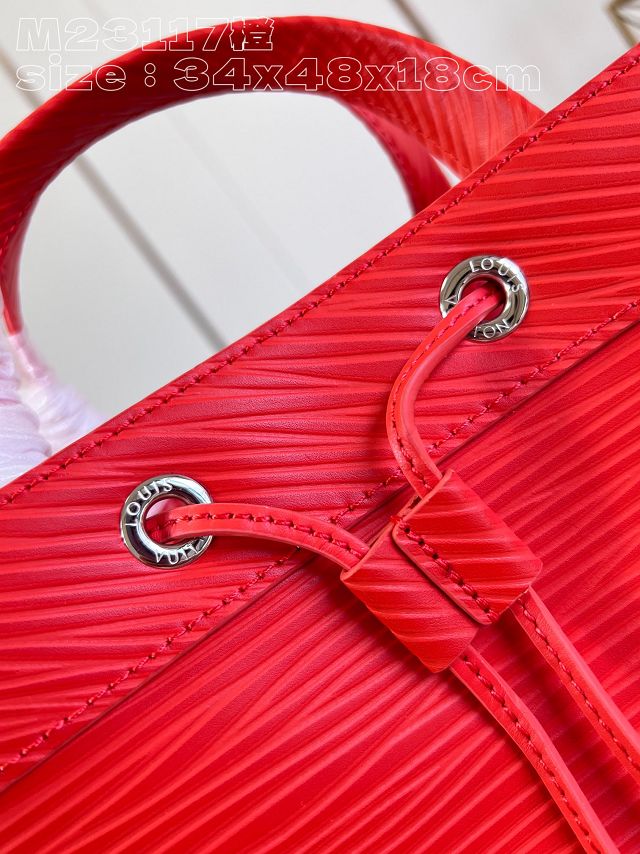 Louis vuitton original epi leather maxi noe sling M23117 red