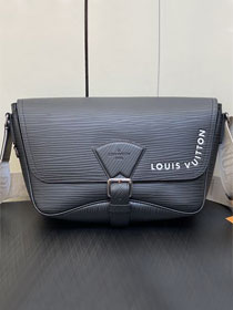 Louis vuitton original epi leather montsouris messenger bag M23097 black