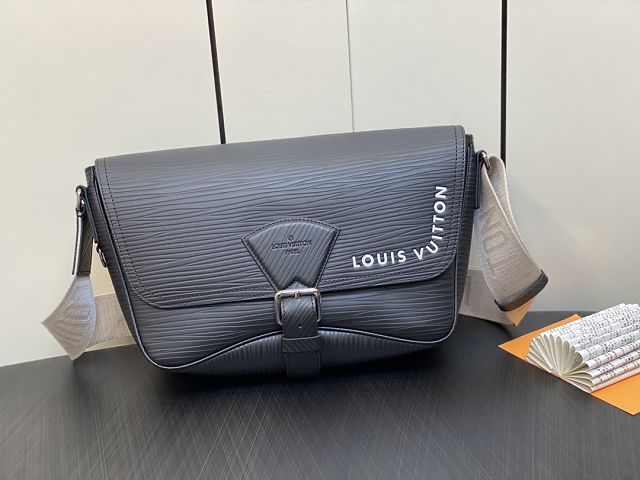 Louis vuitton original epi leather montsouris messenger bag M23097 black