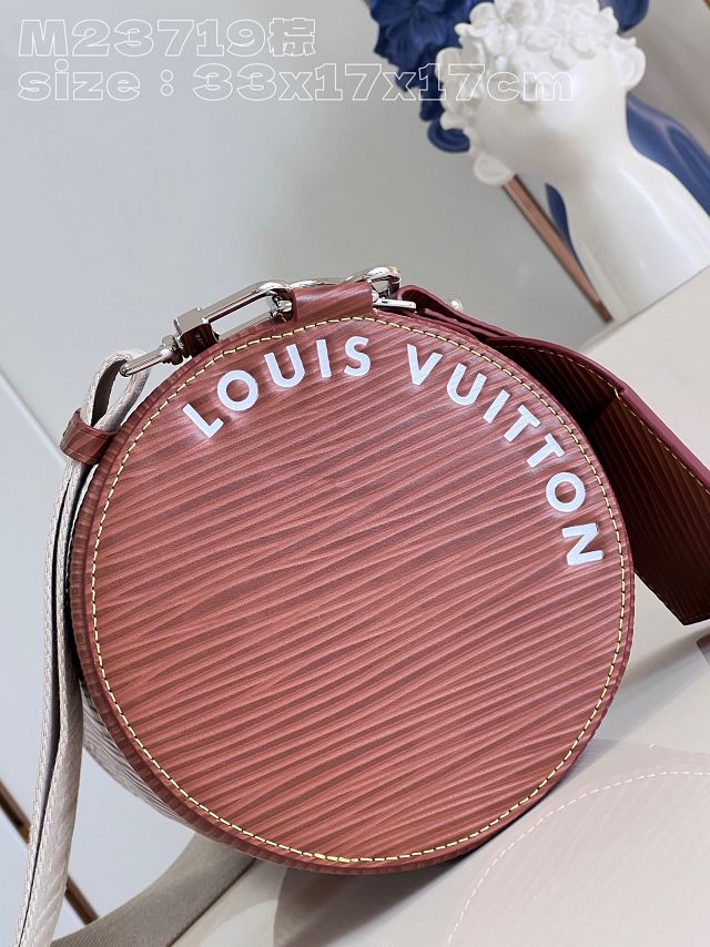 Louis vuitton original epi leather soft polochon MM M23719 brown