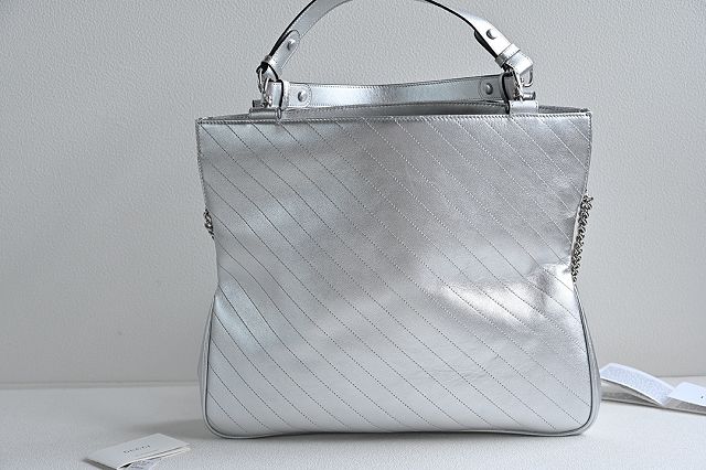 2023 GG original calfskin blondie medium tote bag 751516 silver