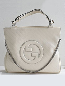 2023 GG original calfskin blondie medium tote bag 751516 white