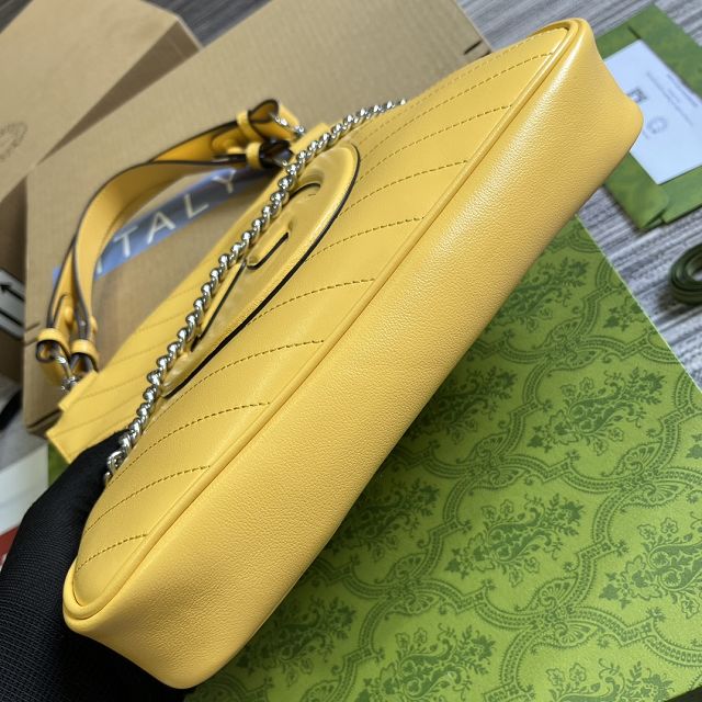 2023 GG original calfskin blondie small tote bag 751518 yellow