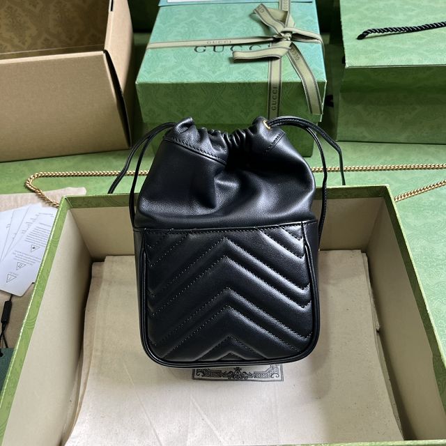 2023 GG original calfskin mini bucket bag 746433 black