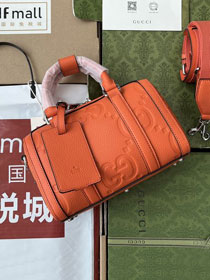 2023 GG original calfskin mini duffle bag 725292 orange