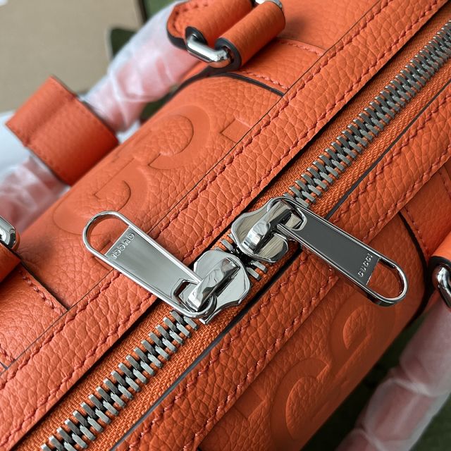 2023 GG original calfskin mini duffle bag 725292 orange