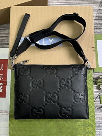 GG original calfskin messenger bag 696009 black