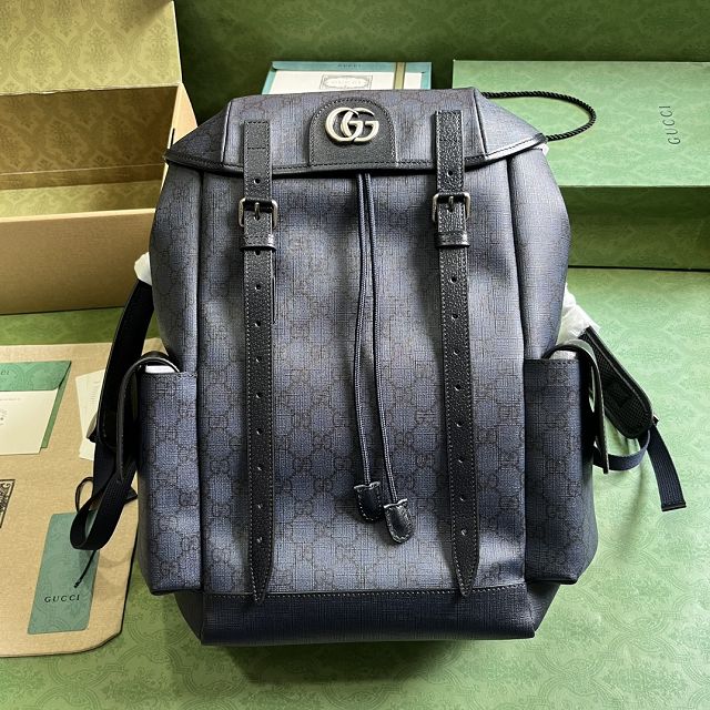 GG original canvas medium backpack 598140 dark blue