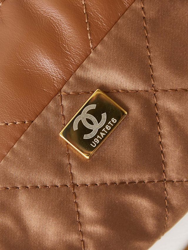 2024 CC original calfskin 22 mini handbag AS3980 caramel