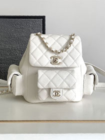 CC original grained calfskin small backpack AS4399 white