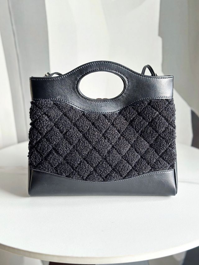 2024 CC original shearling 31 mini shopping bag AS4133 black