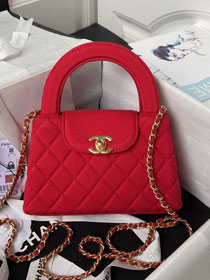 2024 CC original velvet mini shopping bag AS4416 red