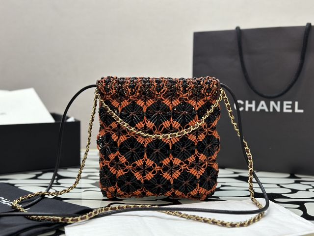 2024 CC original tweed 22 mini handbag AS3980 orange