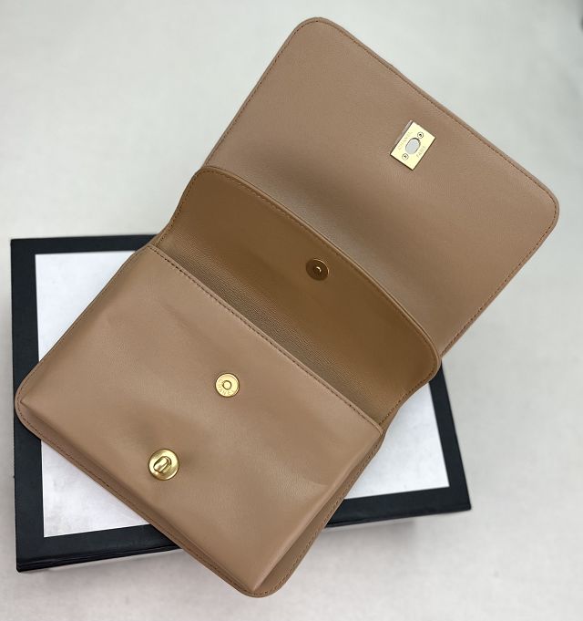 2024 CC original grained calfskin small flap bag AS4286 apricot