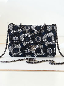 CC original sequins mini evening bag AS4272 black&blue