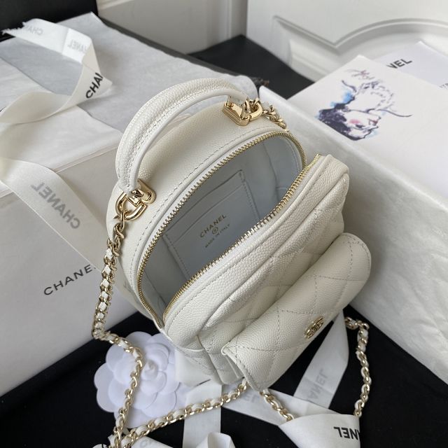 CC original grained calfskin mini backpack AS3573 white