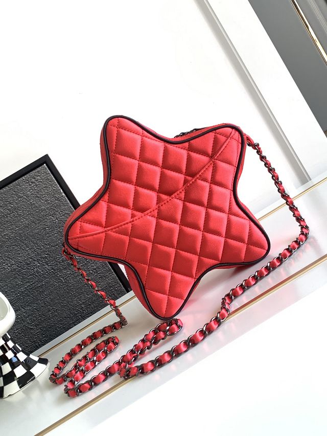 2024 CC original satin star handbag AS4579 red