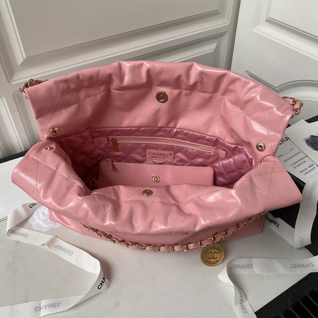 2024 CC original calfskin 22 handbag AS4486 pink