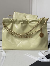 2024 CC original calfskin 22 handbag AS4486 yellow