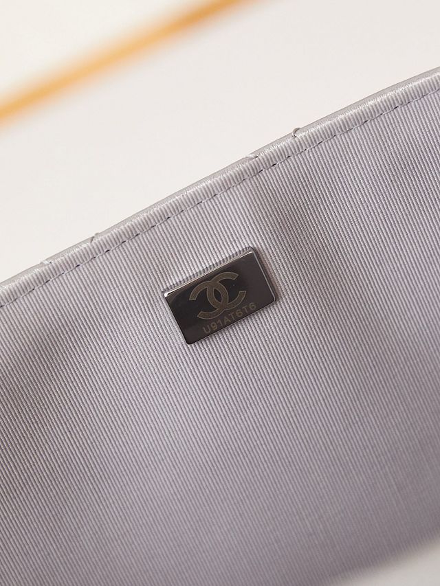 2024 CC original lambskin maxi flap bag AS4661 silver
