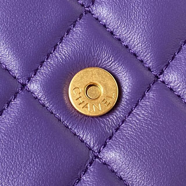 2024 CC original lambskin small tote bag AS4596 purple