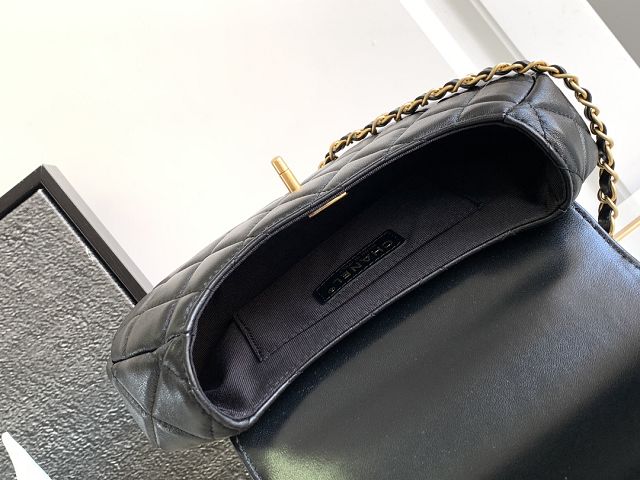 2024 CC original lambskin top handle bag AS4569 black