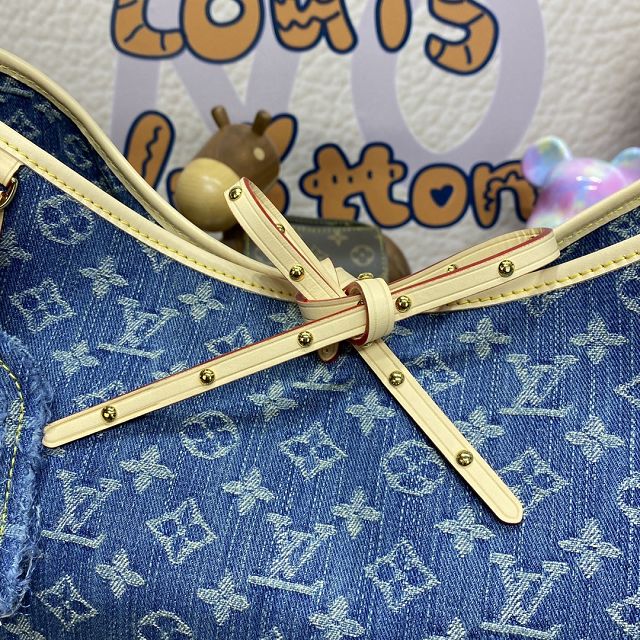 2024 Louis vuitton original denim carryAll MM M46855 blue