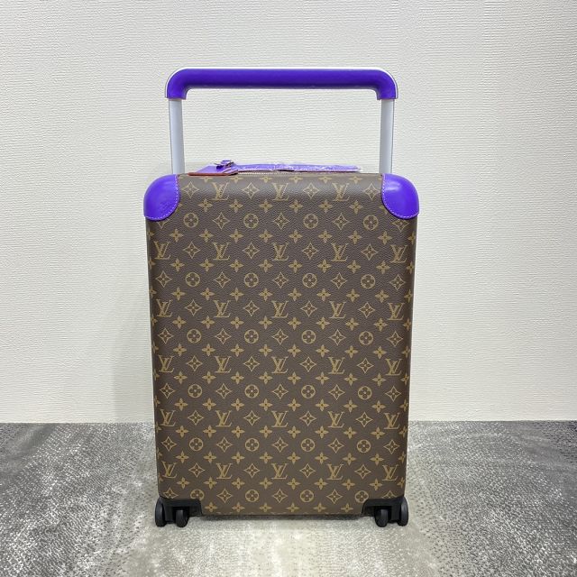 Louis vuitton original monogram canvas horizon 55 rolling luggage M10267 purple