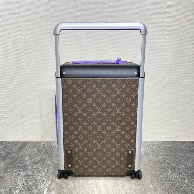 Louis vuitton original monogram canvas horizon 55 rolling luggage M10267 purple