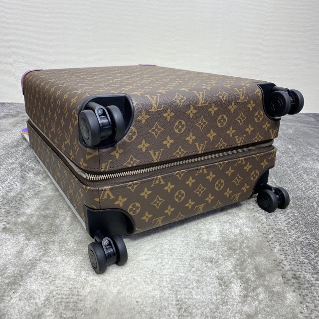 Louis vuitton original monogram canvas horizon 55 rolling luggage M10267 purple